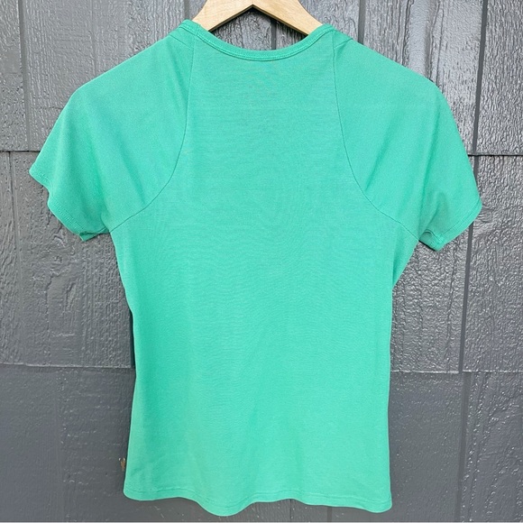 Women's Patagonia Teal Sea Green Active Performance Short Sleeve Top - Picture 4 of 8